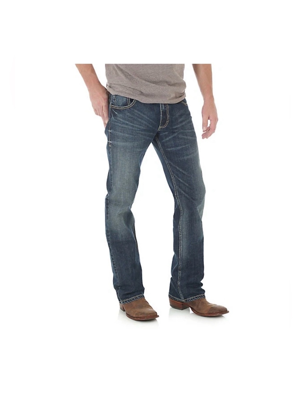 NWT! Wrangler Mens Retro Slim Fit Boot Cut Jeans. Size 33x36  WLT77LY
